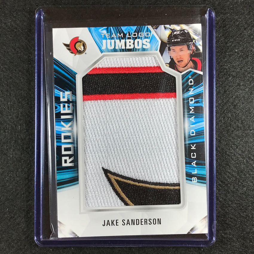 2022-23 Black Diamond Nhl Jake Sanderson Rookie Logo Manufactured Relic No Js B
