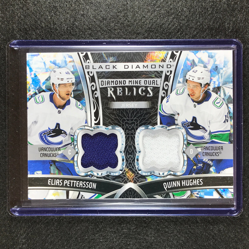 2022-23 Black Diamond Nhl Elias Pettersson Quinn Hughes Mine Dual Relic No Ph