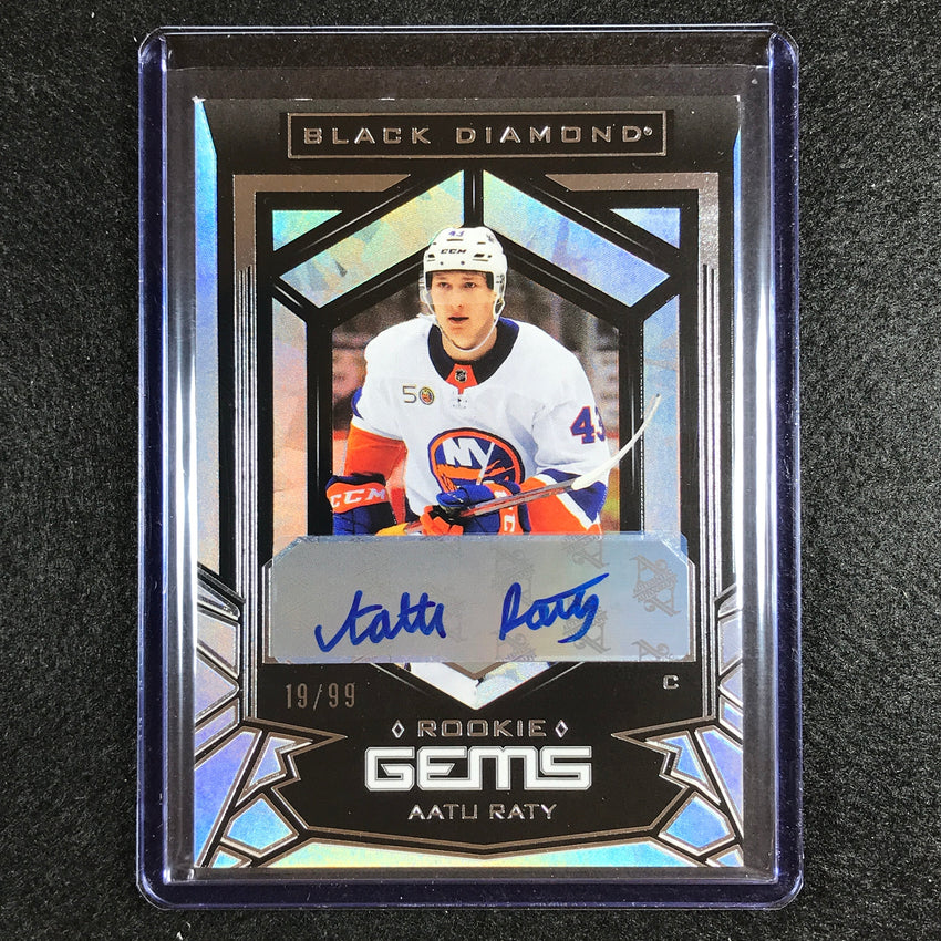 2022-23 Black Diamond Nhl Aatu Raty Rookie Gems Signatures Auto 19/99