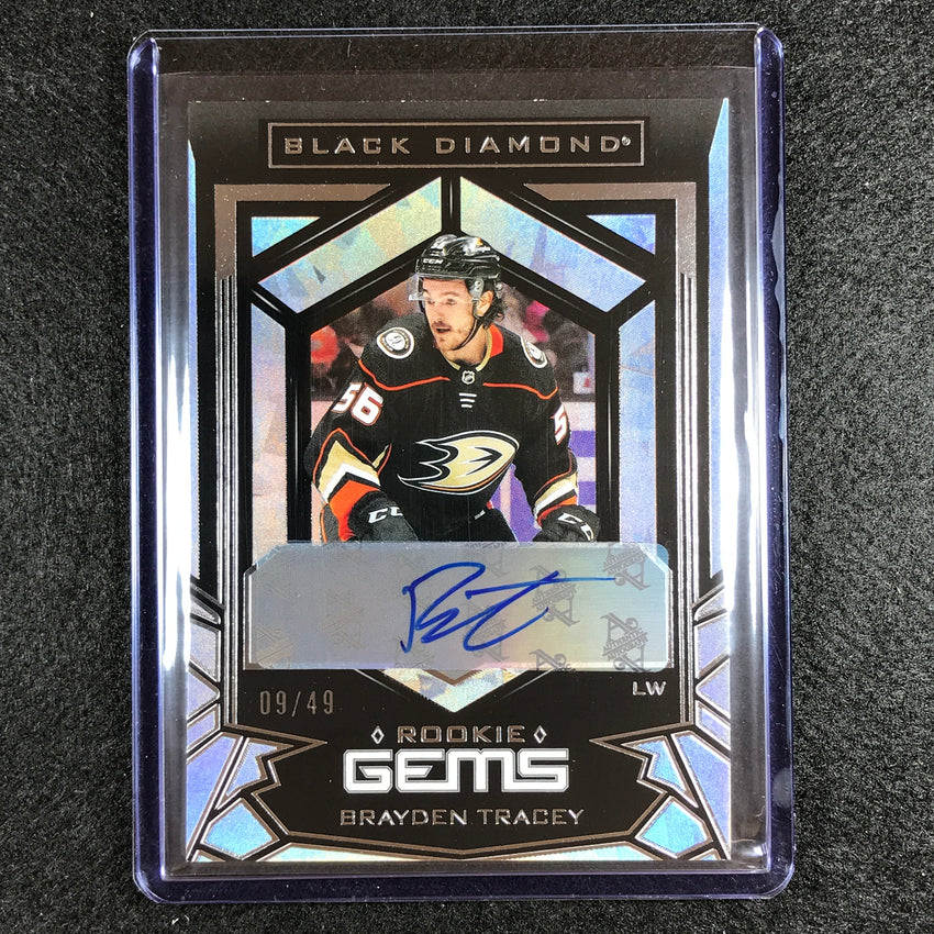 2022-23 Black Diamond Nhl Brayden Tracey Rookie Gems Signatures Auto 9/49