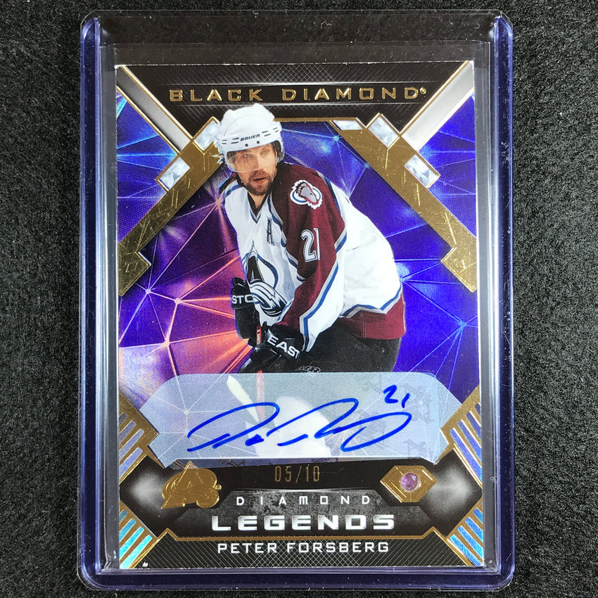 2022-23 Black Diamond Nhl Peter Forsberg Diamond Legends Auto Purple 5/10