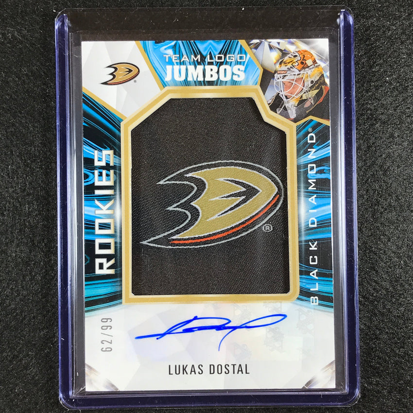 2022-23 Black Diamond Nhl Lukas Dostal Rookie Logo Manufactured Relic Auto 62/99