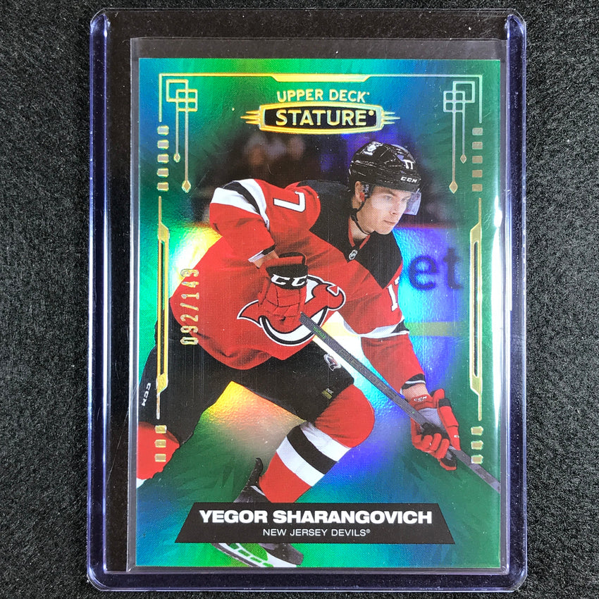 2021-22 Stature Nhl Yegor Sharangovich Veteran Green 92/149