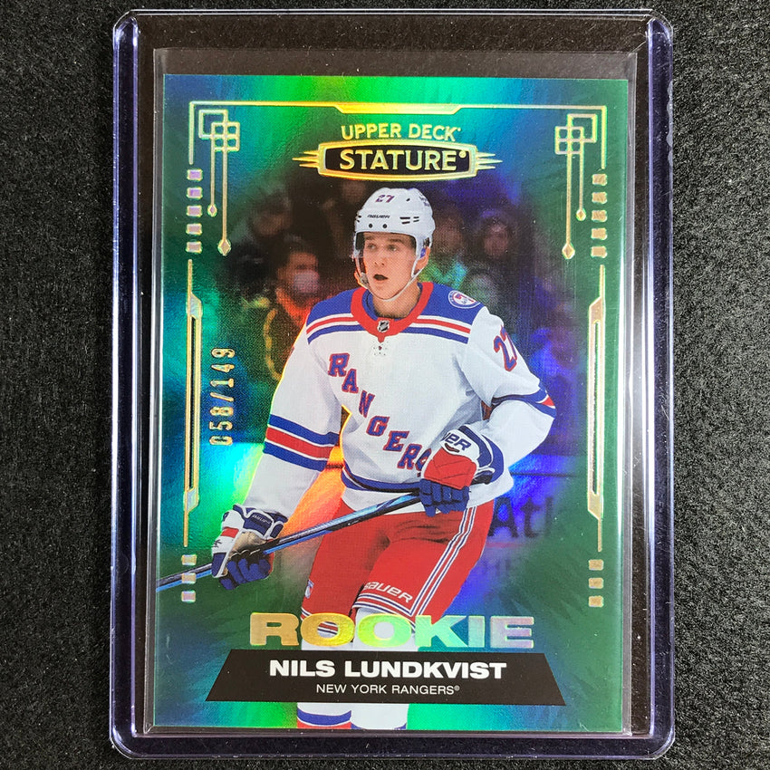 2021-22 Stature Nhl Nils Lundkvist Rookie Green 58/149