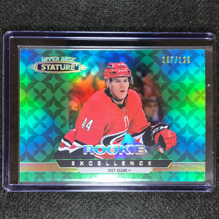 2021-22 Stature Nhl Joey Keane Rookie Excellence Green 67/125