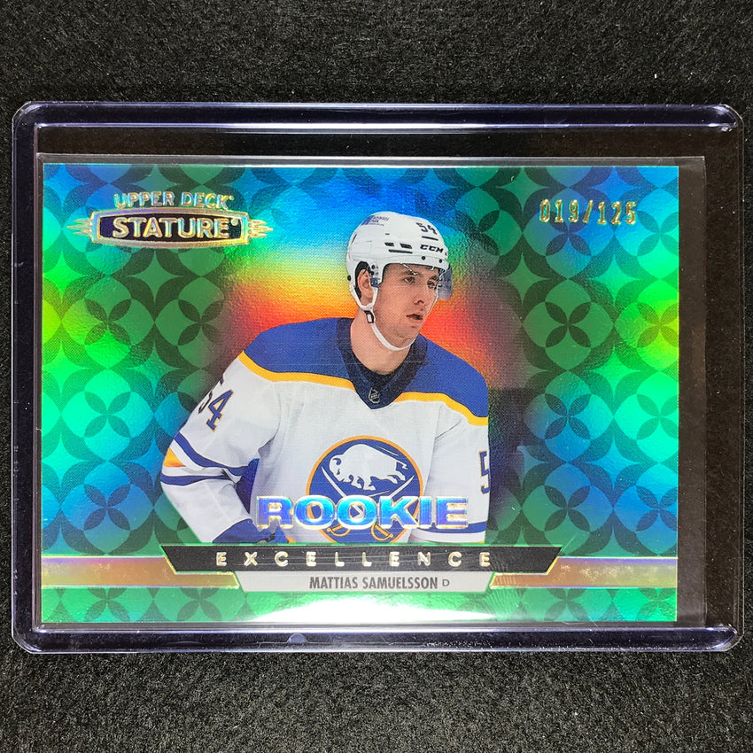 2021-22 Stature Nhl Mattias Samuelsson Rookie Excellence Green 19/125