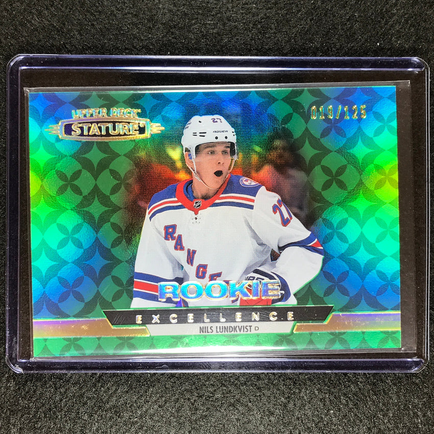 2021-22 Stature Nhl Nils Lundkvist Rookie Excellence Green 19/125