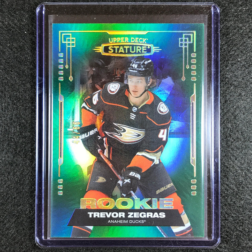 2021-22 Stature Nhl Trevor Zegras Rookie Photo Variant Green 44/66