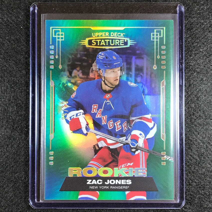 2021-22 Stature Nhl Zac Jones Rookie Photo Variant Green 29/66