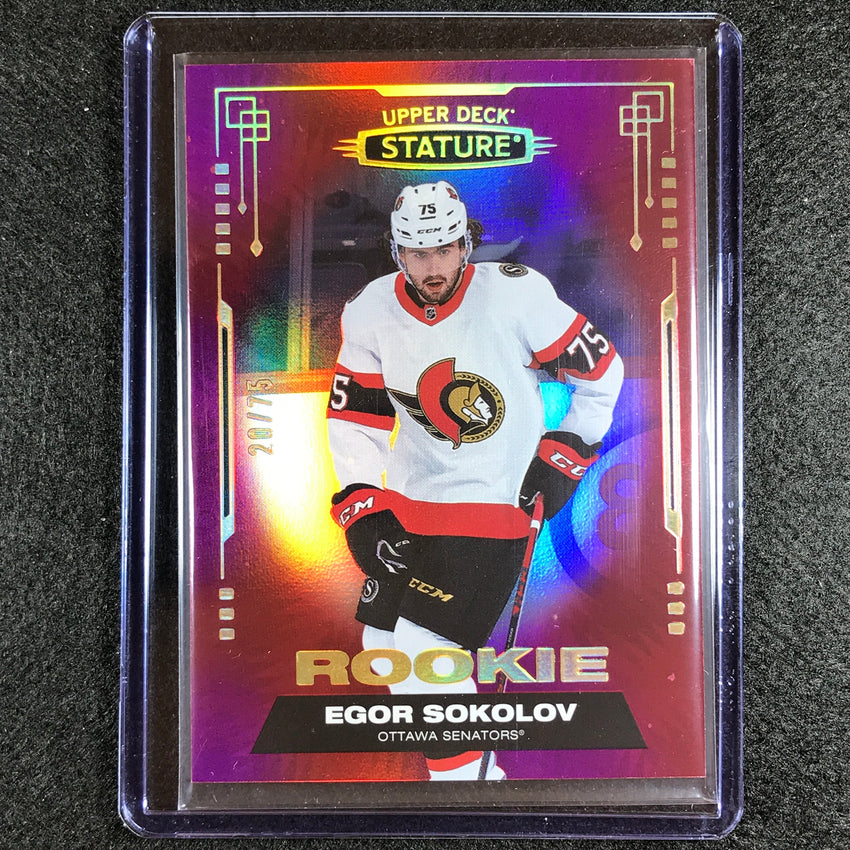 2021-22 Stature Nhl Egor Sokolov Rookie Red 20/75
