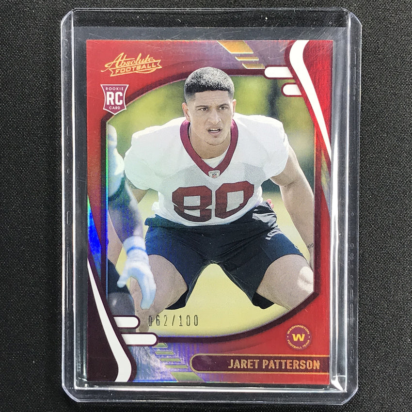2021 Absolute Jaret Patterson Rookie Spectrum Red 62/100