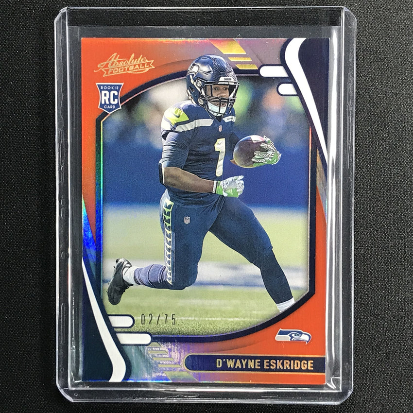 2021 Absolute Dwayne Eskridge Rookie Spectrum Orange 2/75