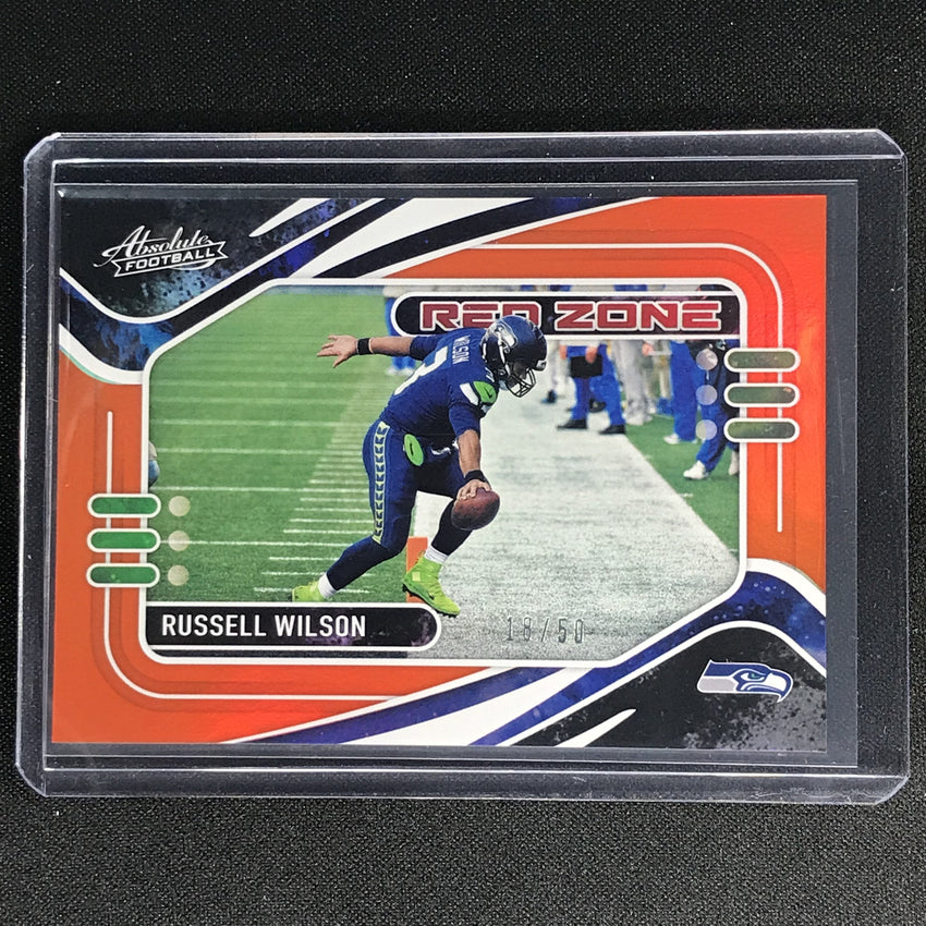 2021 Absolute Russell Wilson Red Zone Spectrum Orange 18/50