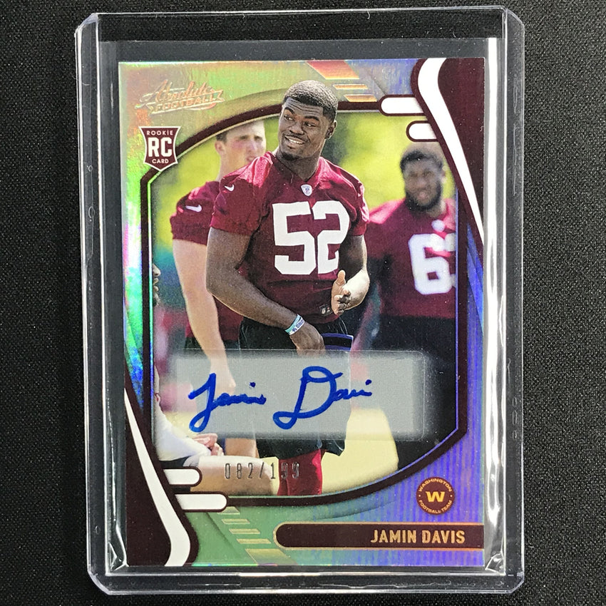 2021 Absolute Jamin Davis Signature Rookie Auto Spectrum 82/199