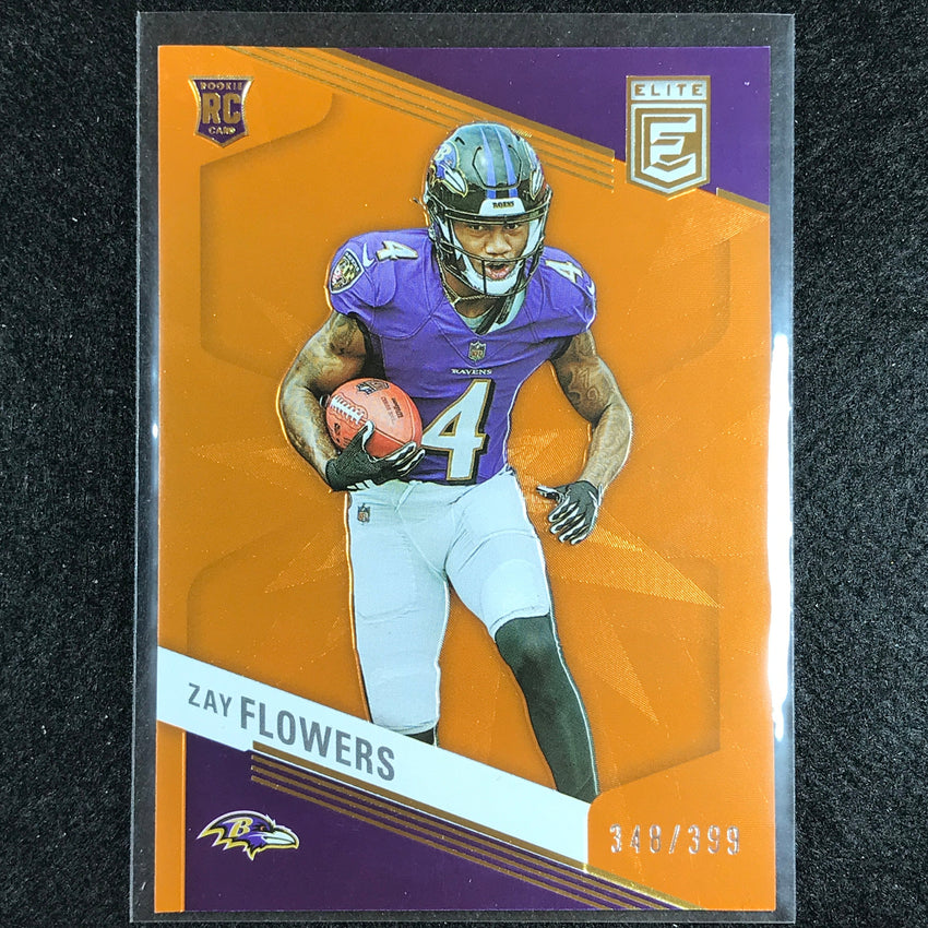 2023 Donruss Elite Nfl Zay Flowers Rookie Orange 348/399 No 200