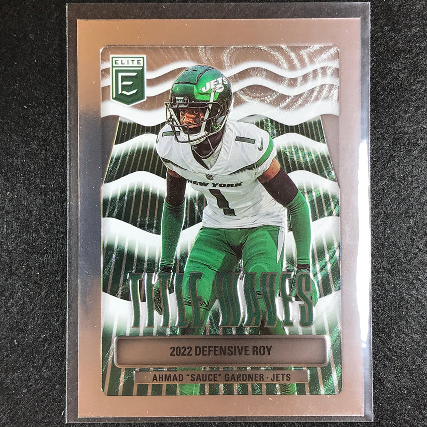 2023 Donruss Elite Nfl Ahmad Sauce Gardner Title Waves Silver 17/349