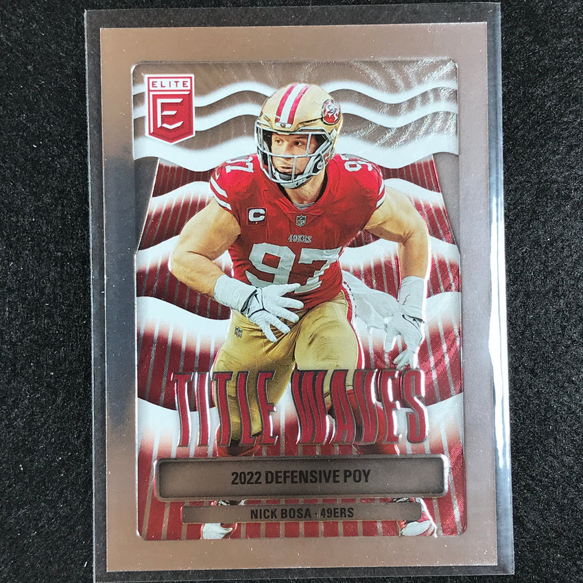2023 Donruss Elite Nfl Nick Bosa Title Waves Silver 89/349