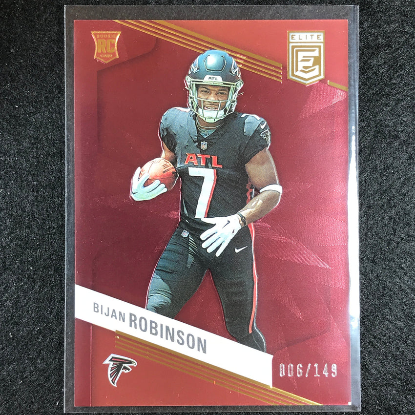 2023 Donruss Elite Nfl Bijan Robinson Rookie Maroon 6/149