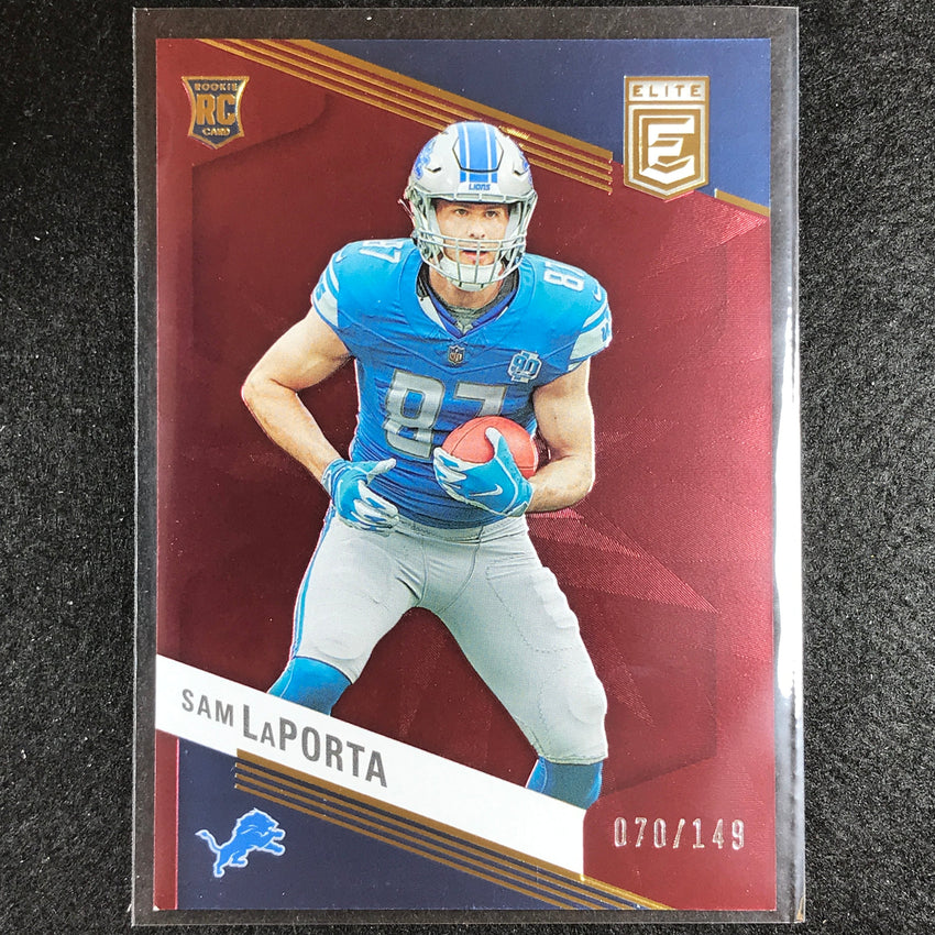 2023 Donruss Elite Nfl Sam Laporta Rookie Maroon 70/149