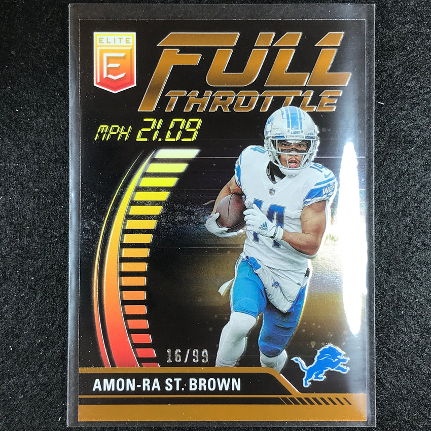 2023 Donruss Elite Nfl Amon-ra St. Brown Full Throttle Orange 16/99