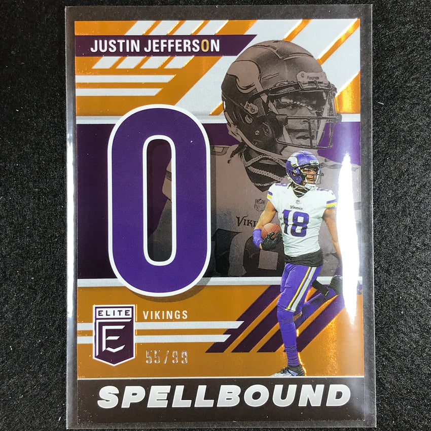 2023 Donruss Elite Nfl Justin Jefferson Spellbound Orange 55/99