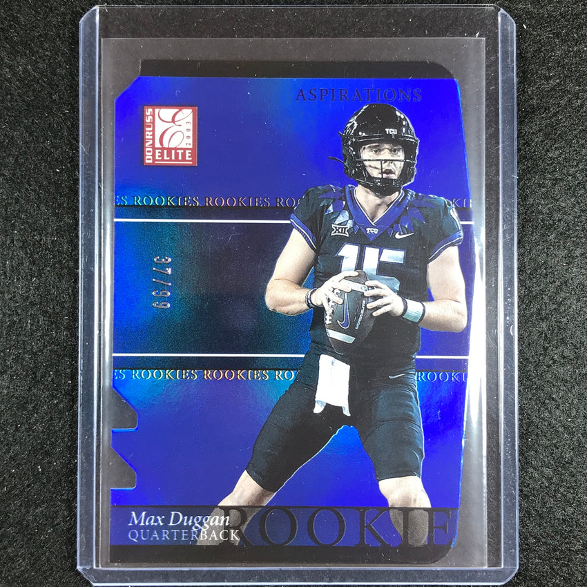 2023 Donruss Elite Nfl Max Duggan 2003 Elite Rookies Aspirations Die-cut 37/99