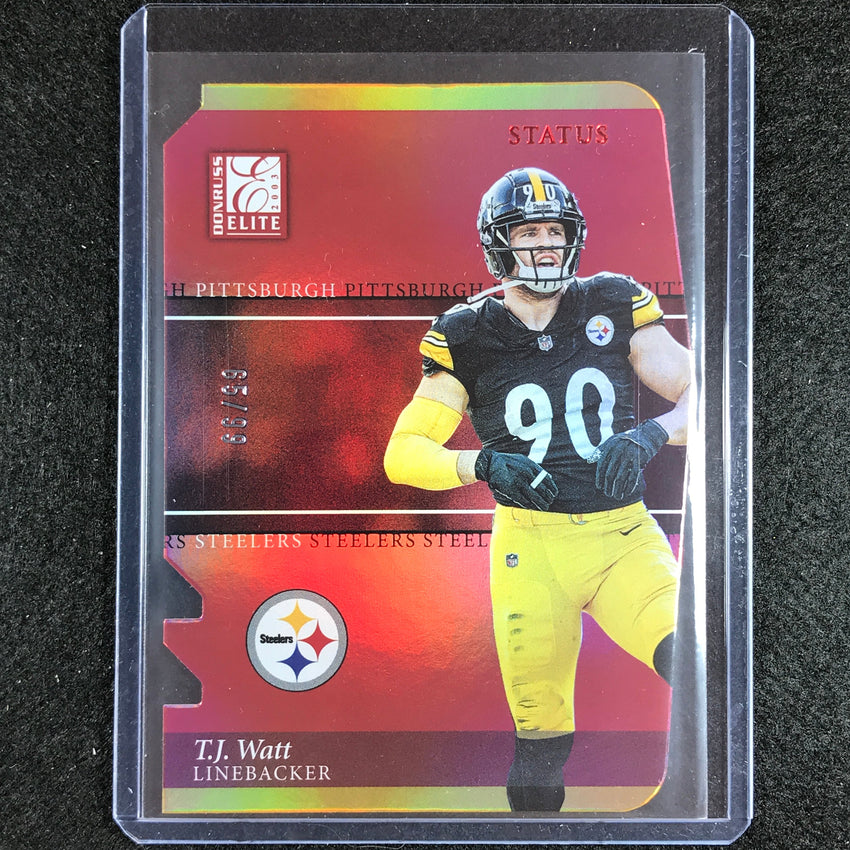 2023 Donruss Elite Nfl T.j. Watt 2003 Elite Status Die-cut 65/99