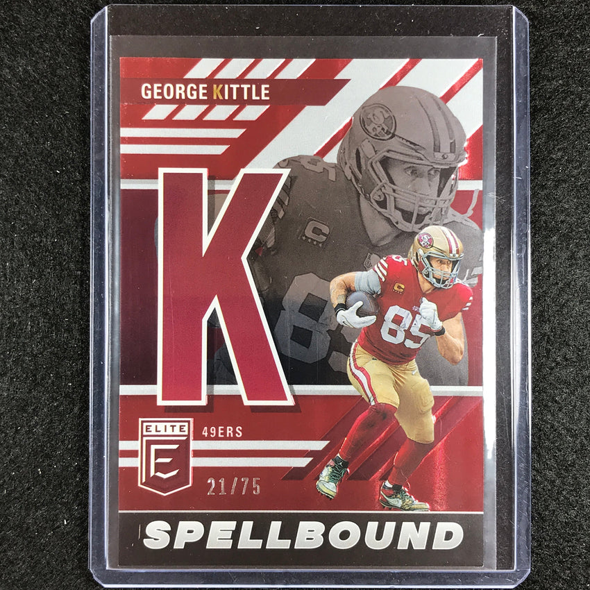 2023 Donruss Elite Nfl George Kittle Spellbound Red 21/75