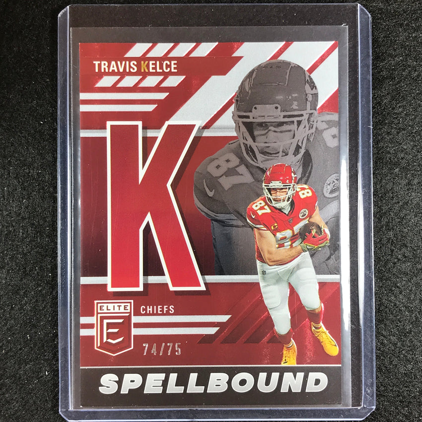 2023 Donruss Elite Nfl Travis Kelce Spellbound Red 74/75