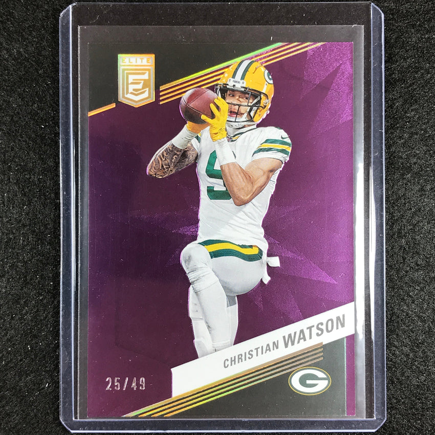 2023 Donruss Elite Nfl Christian Watson Purple 25/49