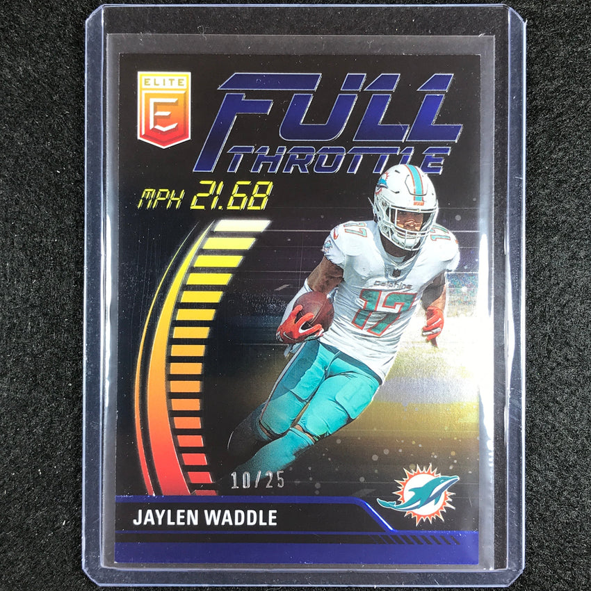 2023 Donruss Elite Nfl Jaylen Waddle Full Throttle Black 10/25