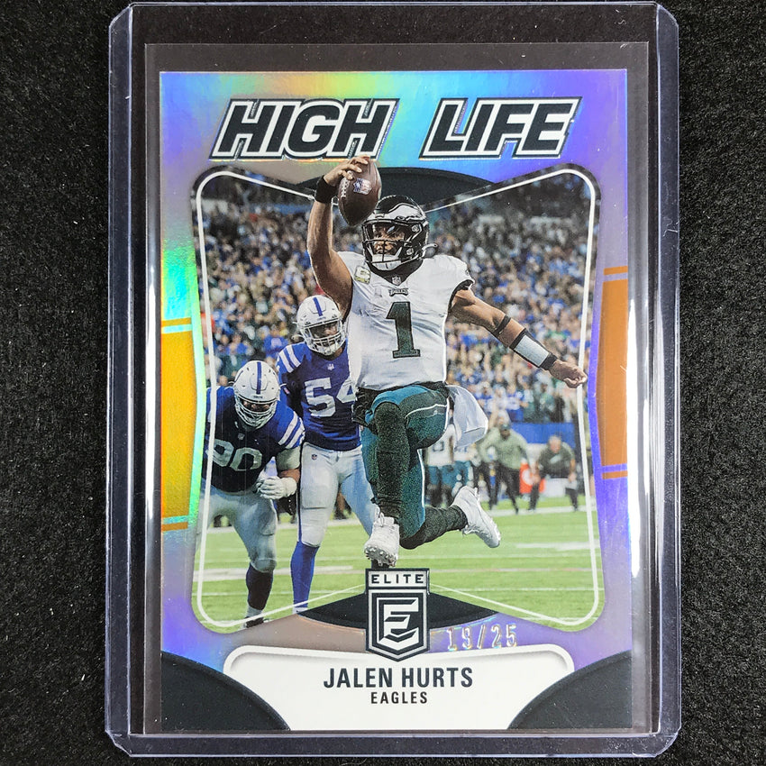 2023 Donruss Elite Nfl Jalen Hurts High Life Orange 19/25