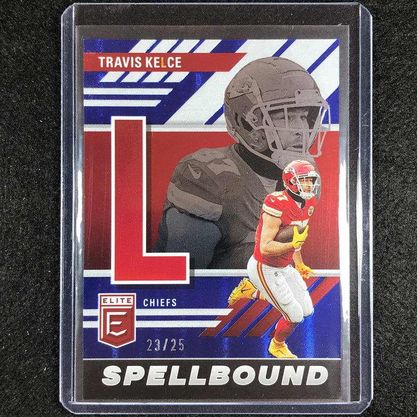2023 Donruss Elite Nfl Travis Kelce Spellbound Blue 23/25