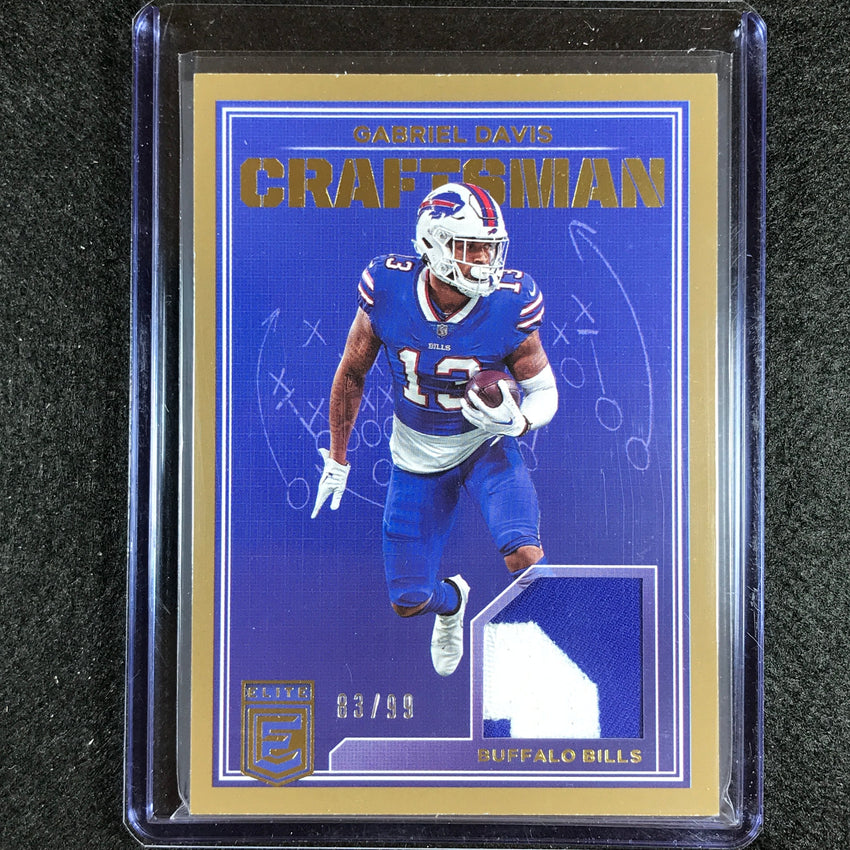 2023 Donruss Elite Nfl Gabriel Davis Craftsmen Jersey Patch Gold 83/99