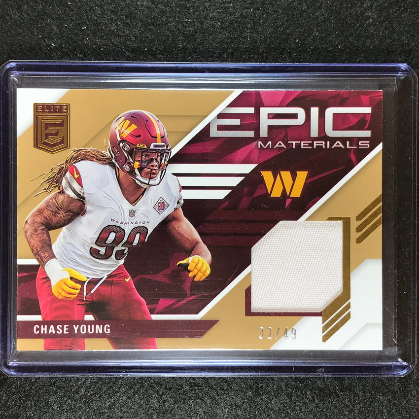 2023 Donruss Elite Nfl Chase Young Epic Materials Patch Gold 32/49