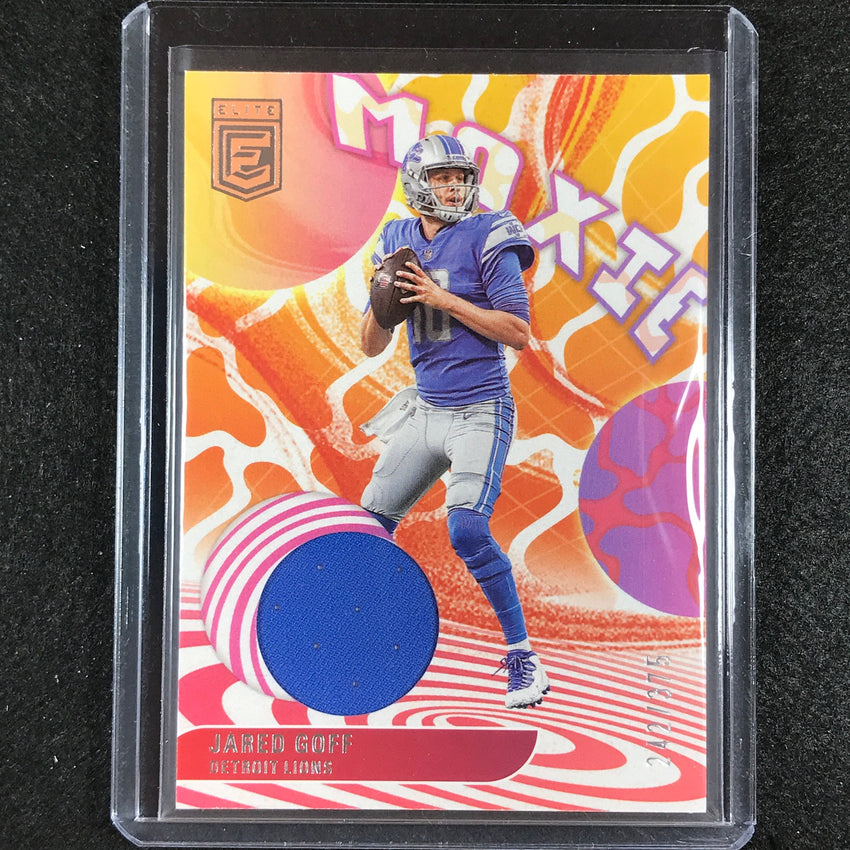 2023 Donruss Elite Nfl Jared Goff Moxie Patch Silver 242/375
