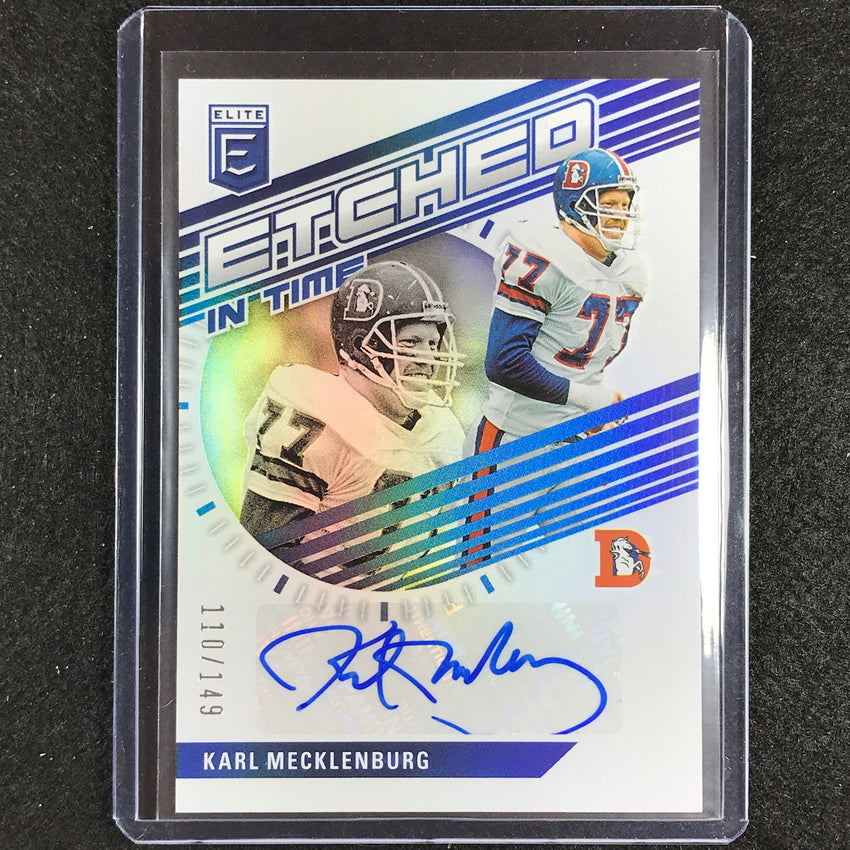 2023 Donruss Elite Nfl Karl Mecklenburg Etched In Time Signatures Auto 110/149