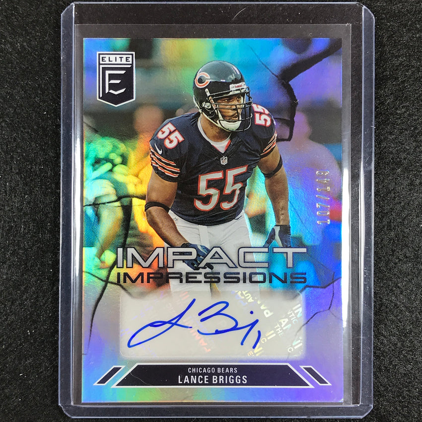 2023 Donruss Elite Nfl Lance Briggs Impact Impressions Auto Silver 107/149