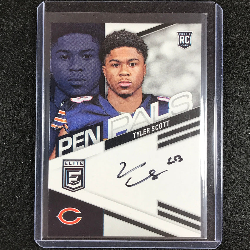 2023 Donruss Elite NFL TYLER SCOTT Pen Pals Rookie Auto Black Ink #PPTSC