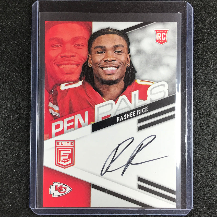 2023 Donruss Elite Nfl Rashee Rice Pen Pals Rookie Auto Black Ink No Pprri