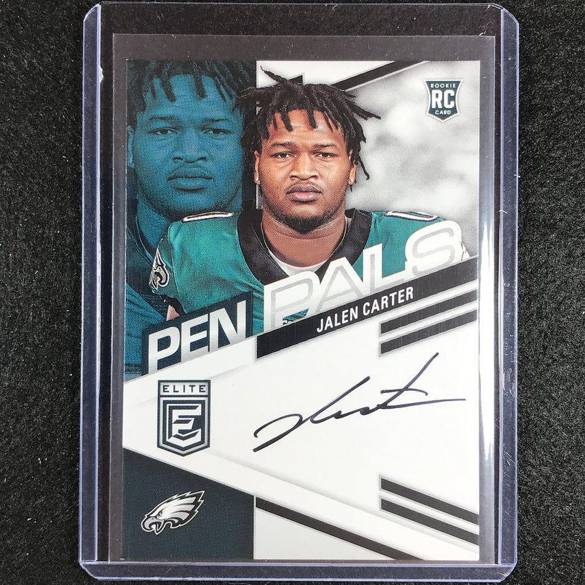 2023 Donruss Elite NFL JALEN CARTER Pen Pals Rookie Auto Black Ink #PPJCA