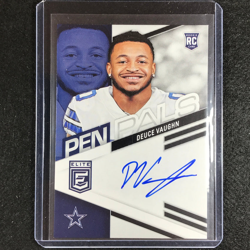 2023 Donruss Elite Nfl Deuce Vaughn Pen Pals Rookie Auto Blue Ink No Ppdv