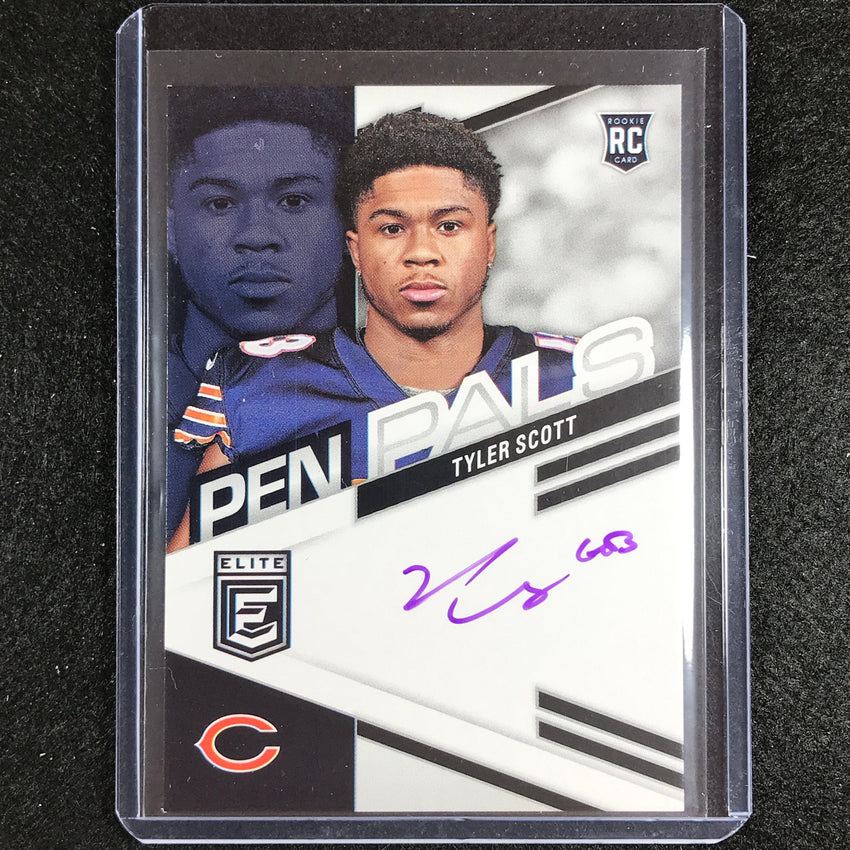 2023 Donruss Elite NFL TYLER SCOTT Pen Pals Rookie Auto Purple Ink SP #PPTSC