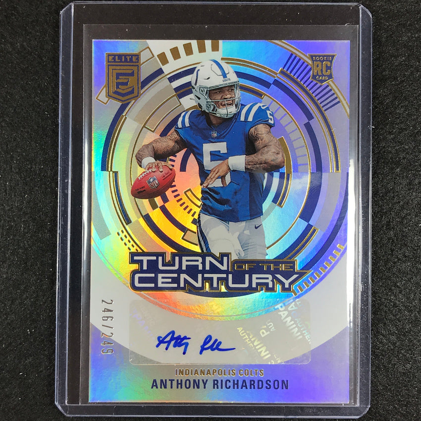 2023 Donruss Elite Nfl Anthony Richardson Turn Of Century Rookie Auto 246/249