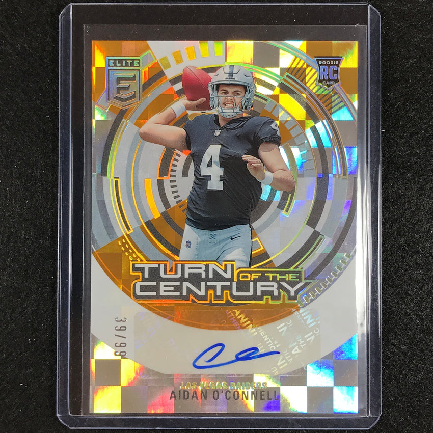 2023 Donruss Elite Nfl Aidan Oconnell Turn Of The Century Rookie Auto 39/99