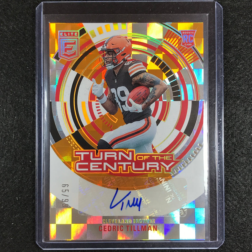 2023 Donruss Elite Nfl Cedric Tillman Turn Of Century Rookie Auto Orange 65/99