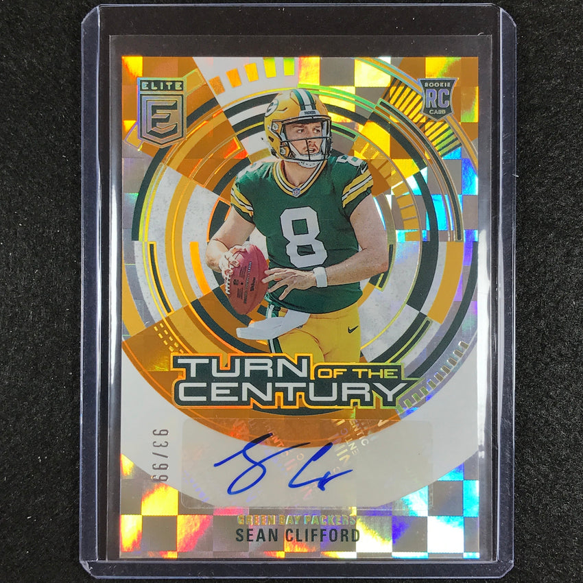 2023 Donruss Elite Nfl Sean Clifford Turn Of Century Rookie Auto Orange 93/99