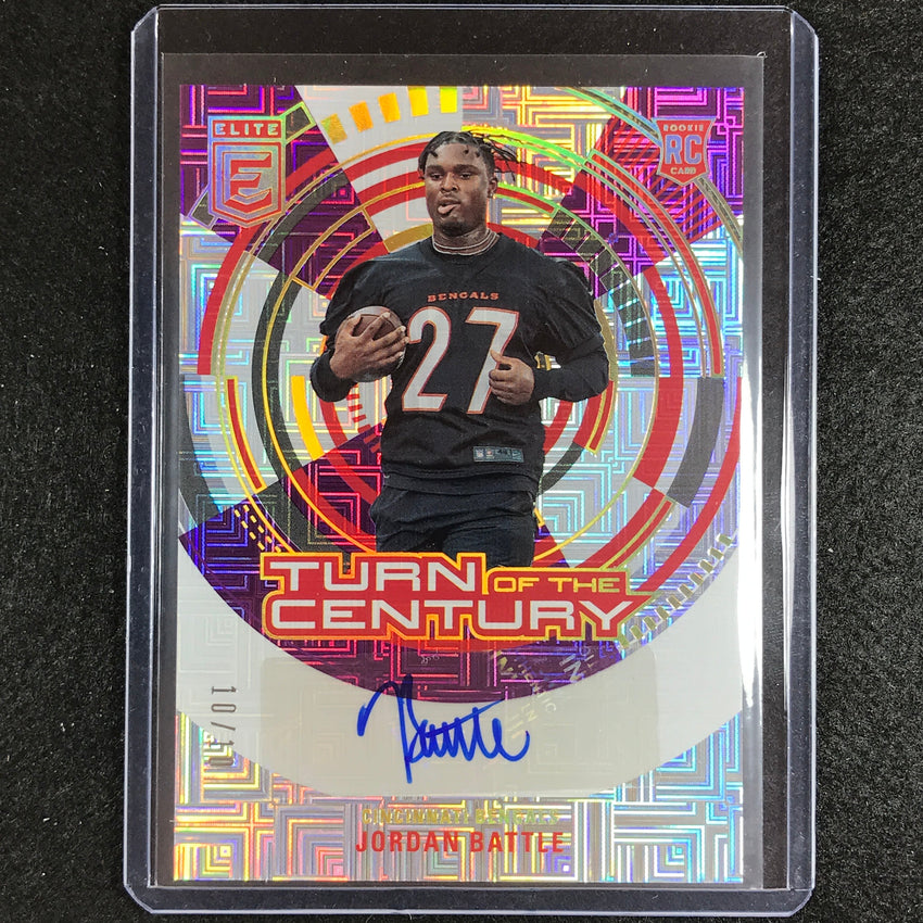 2023 Donruss Elite Nfl Jordan Battle Turn Of Century Rookie Auto Purple 10/10