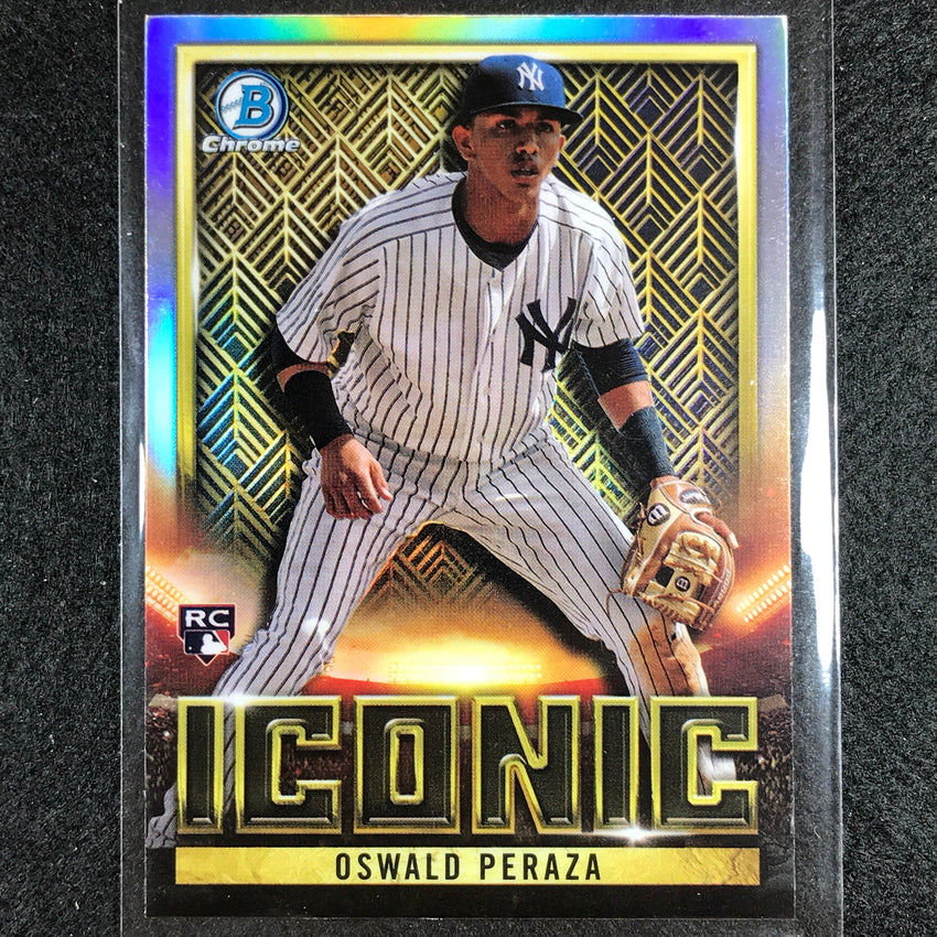 2023 Bowman Chrome MLB OSWALD PERAZA Bowman Iconic Rookie Refractor #24