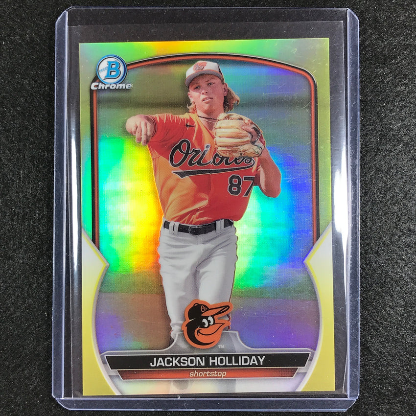 2023 Bowman Chrome Mlb Jackson Holliday Prospect Yellow 28/75